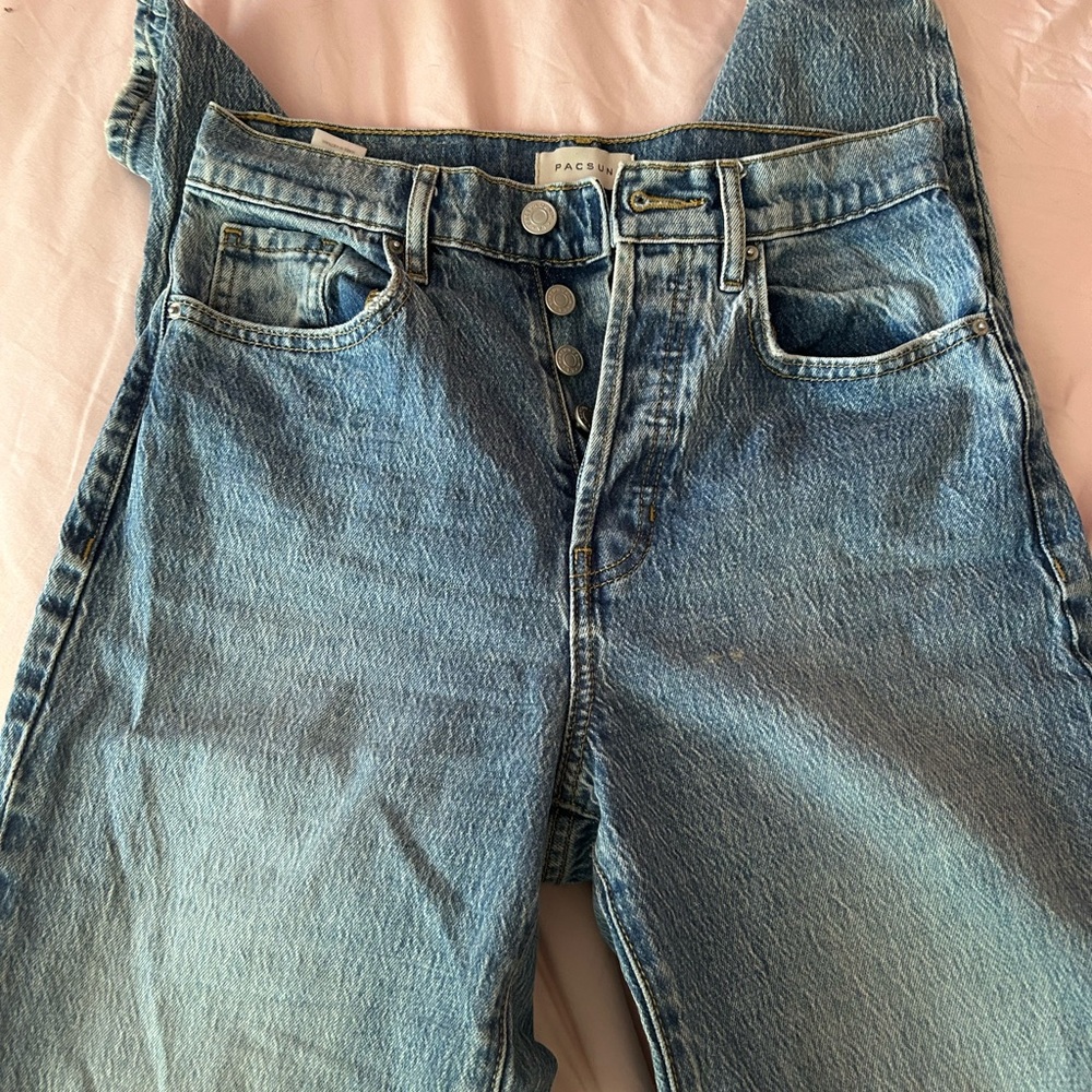 PacSun Blue Denim Overalls Classic Style